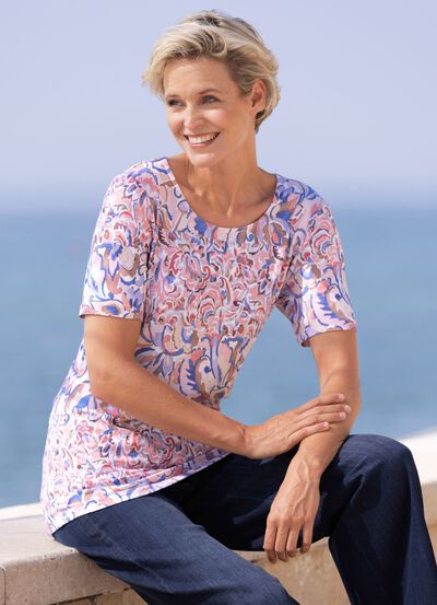  Shirt mit rundem Halsausschnitt 