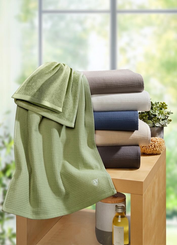 Waffelpiqu&eacute;-Frottier-Serie aus Baumwolle 