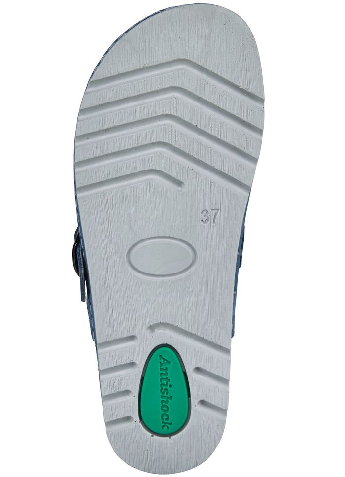 Mubb, klassische Damen-Hausschuhe, Weite H, mit Lammfell BLEU