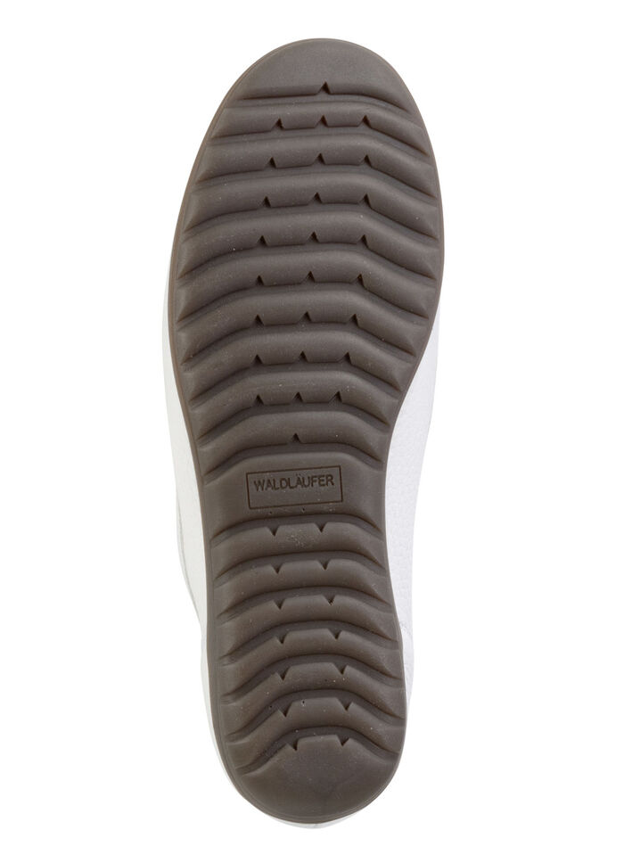 Waldläufer, bequeme Damen-Slipper, Weite H, mit herausnehmbarem Fußbett WEISS