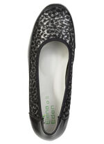 ELENA EDEN, bequeme Damen-Ballerinas, Weite G, mit herausnehmbarem Fußbett SCHWARZ