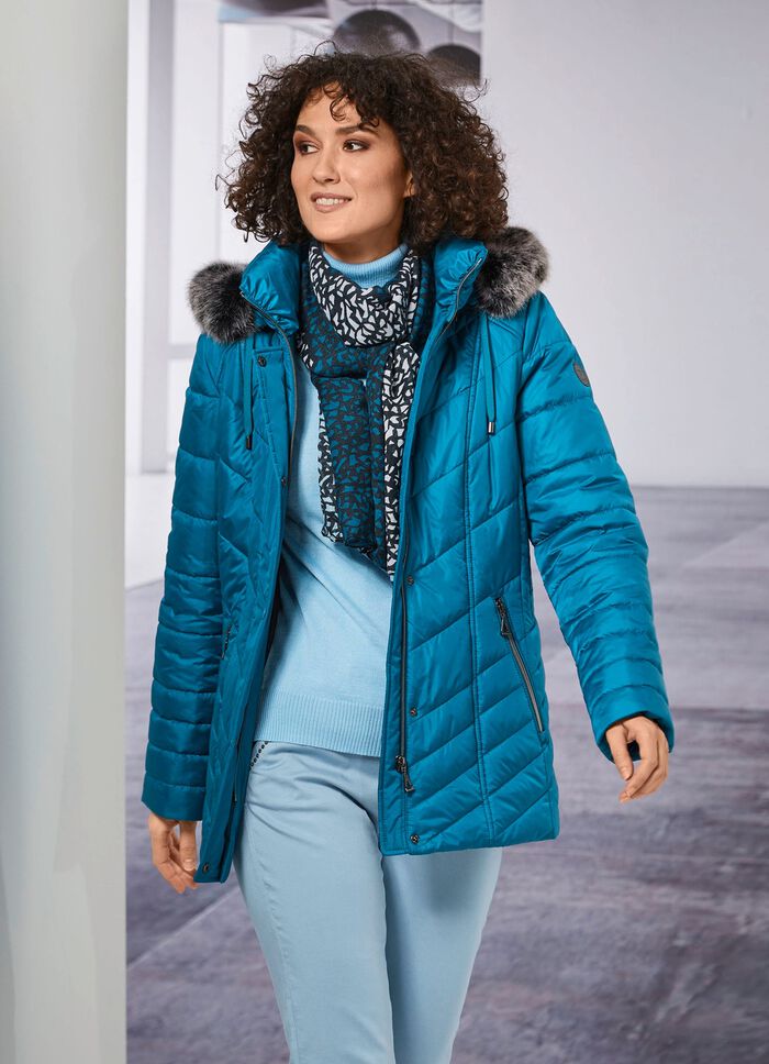 Jacke mit abnehmbarer Kapuze PETROL