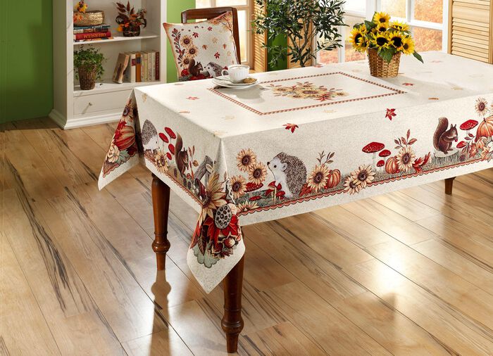 Tisch- und Raumdekoration aus Gobelin CREME