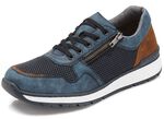 Rieker, bequeme Herren-Sneaker, Weite H, mit herausnehmbarem Fu&szlig;bett BLAU-BRAUN