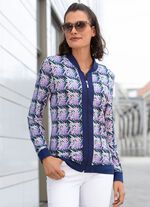 Blusenjacke mit Rippenstrick 