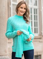 Pullover mit Schal in weicher Qualit&auml;t 