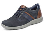 GINO GALANTE, bequeme Herren-Schnürschuhe, Weite K, mit herausnehmbarem Fußbett MARINE-COGNAC