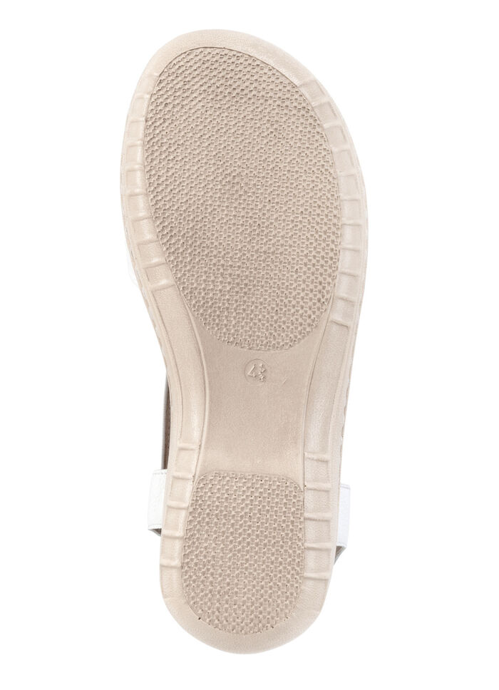 ELENA EDEN, leichte Damen-Sandalen, Weite H, mit Elastik-Bandage WEISS