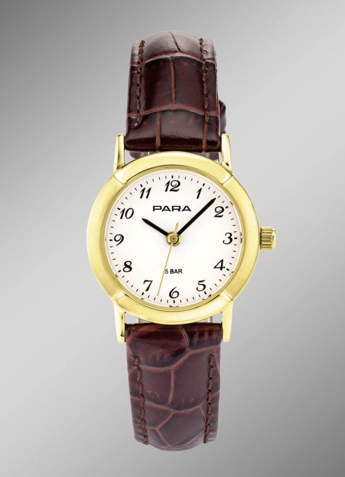 Para Quartz-Damenuhr mit Lederband 