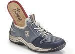 Rieker, sportliche Damen-Sneaker, mit herausnehmbarem Fußbett JEANS-BEIGE