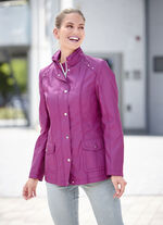 Jacke mit Ziernieten an der Schulterpartie FUCHSIA