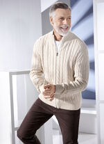 Jacke mit durchgehendem Reißverschluss in 5 Farben BEIGE