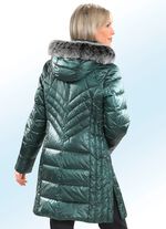 Kurzmantel mit Längssteppung FLASCHENGRÜN