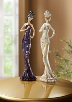 Dame mit Maske aus Polyresin 