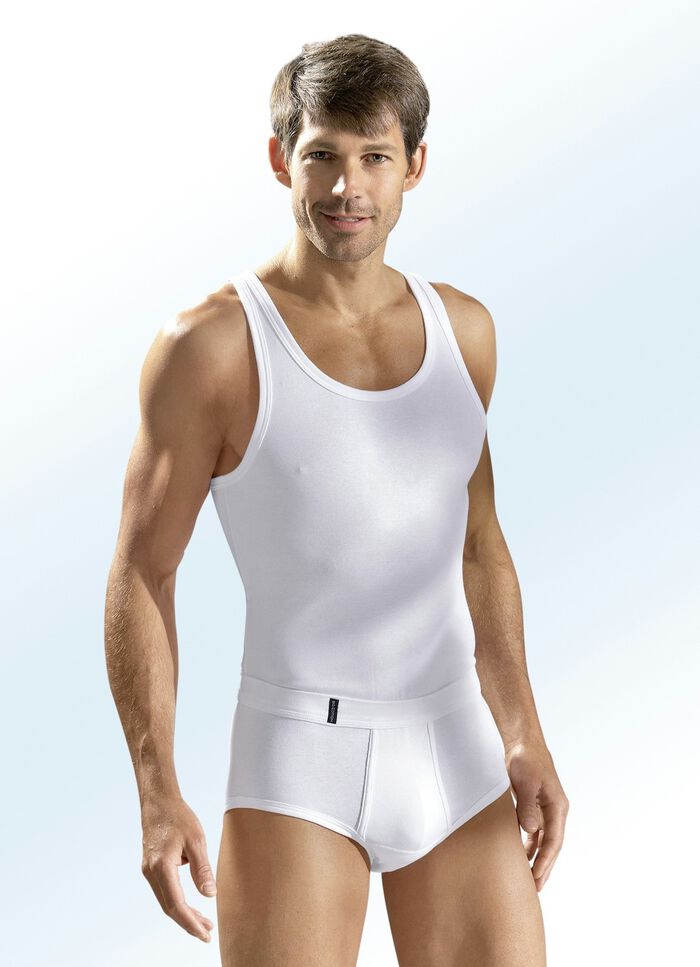 Dreierpack Slips aus Feinripp mit Eingriff, wei&szlig;, Bio-Baumwolle 