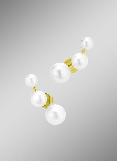 Stilvolle Ohrstecker mit S&uuml;&szlig;wasser-Zuchtperlen 