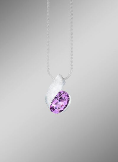 Moderner Anh&auml;nger mit echt Amethyst 