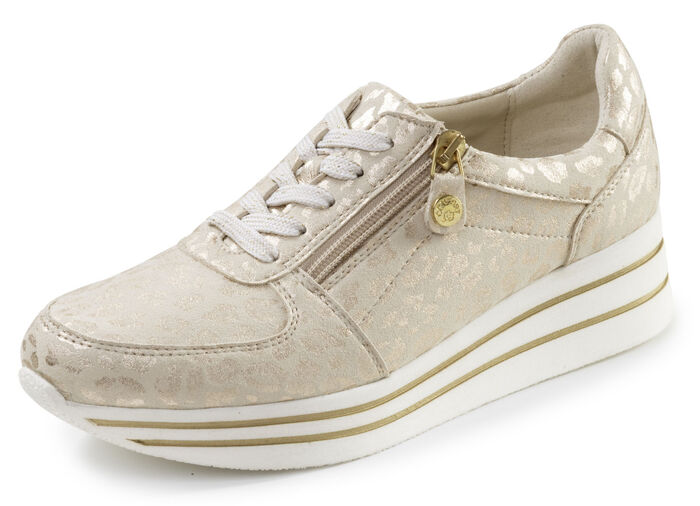 ELENA EDEN, stilvolle Damen-Sneaker, Weite G, mit herausnehmbarem Fußbett CHAMPAGNER