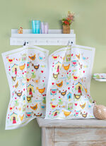 Geschirrtücher aus Halbleinen, 3er-Set