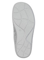 Laurina, klassische Damen-Hausschuhe, mit herausnehmbarem Fußbett HELLGRAU