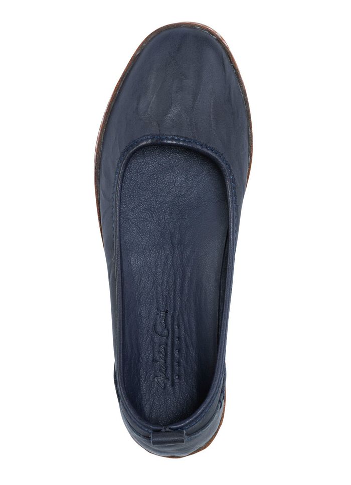 Andrea Conti, klassische Damen-Slipper, mit herausnehmbarem Fu&szlig;bett MARINE