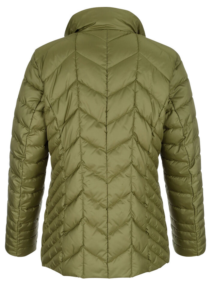 Steppjacke mit Reißverschluss unter der Druckerleiste 