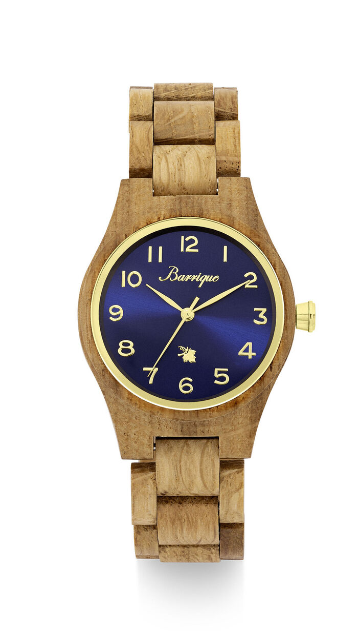 Quartz-Damenuhr aus Eichenfassholz 