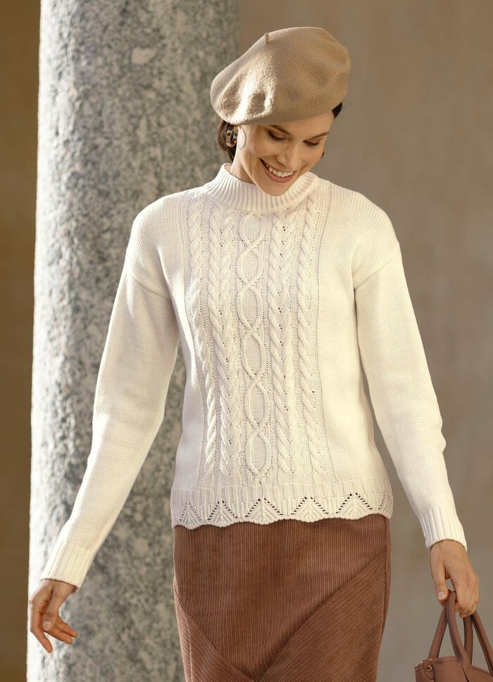 Pullover in Strukturmix 