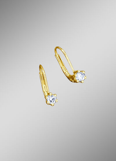 Diamant-Ohrringe mit 2 Brillanten 