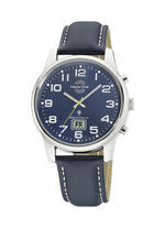 Master Time Funk-Herrenuhr mit Lederarmband 