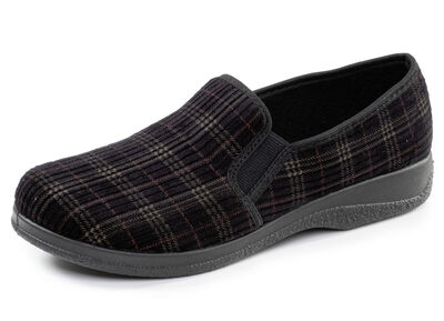 Klassiche Herren-Hausschuhe, mit Gummizug 