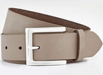 Trendiger Damen-Gürtel aus Leder, 3,5 cm breit TAUPE