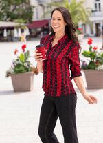 Bluse mit Hemdkragen 