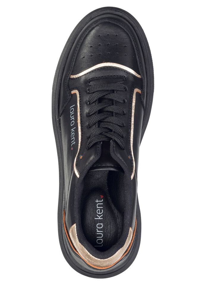 laurakent, trendige Damen-Sneaker, Weite H, mit herausnehmbarem Fu&szlig;bett SCHWARZ