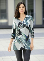 Poloshirt mit kurzer Schlingenknopfleiste 