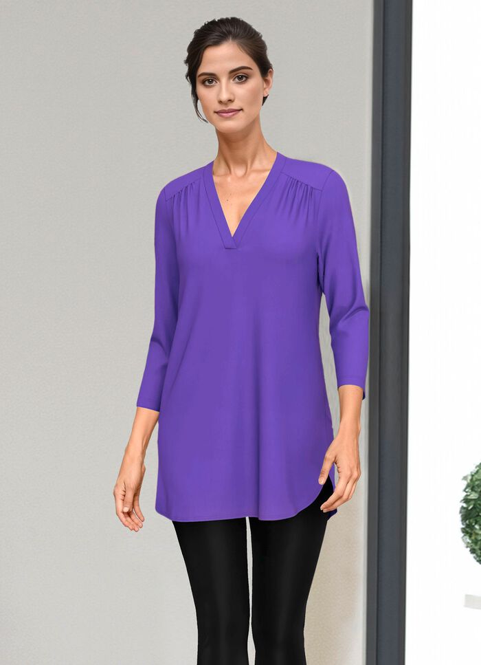 Shirt-Tunika mit V-Ausschnitt LILA