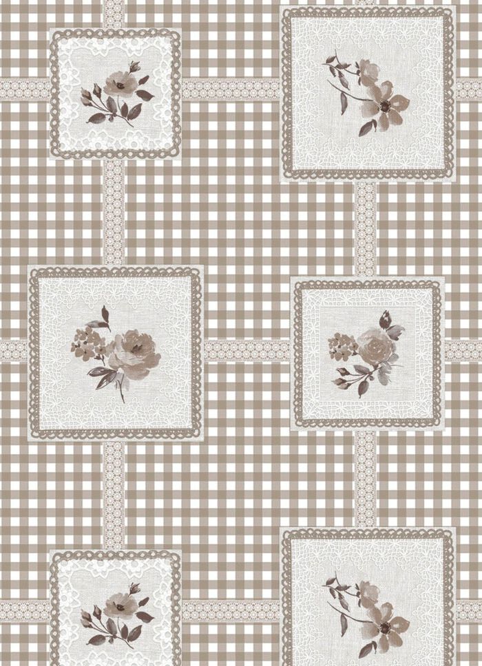 Pflegeleichte Wachstuch-Tischdecke BEIGE