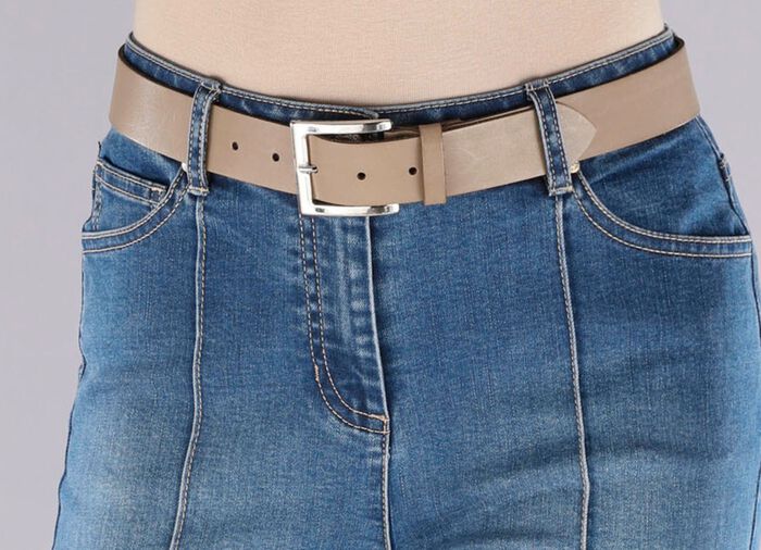 Trendiger Damen-G&uuml;rtel aus Leder, 3,5 cm breit 