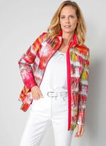 Steppjacke im mehrfarbigen Grafikdruck 