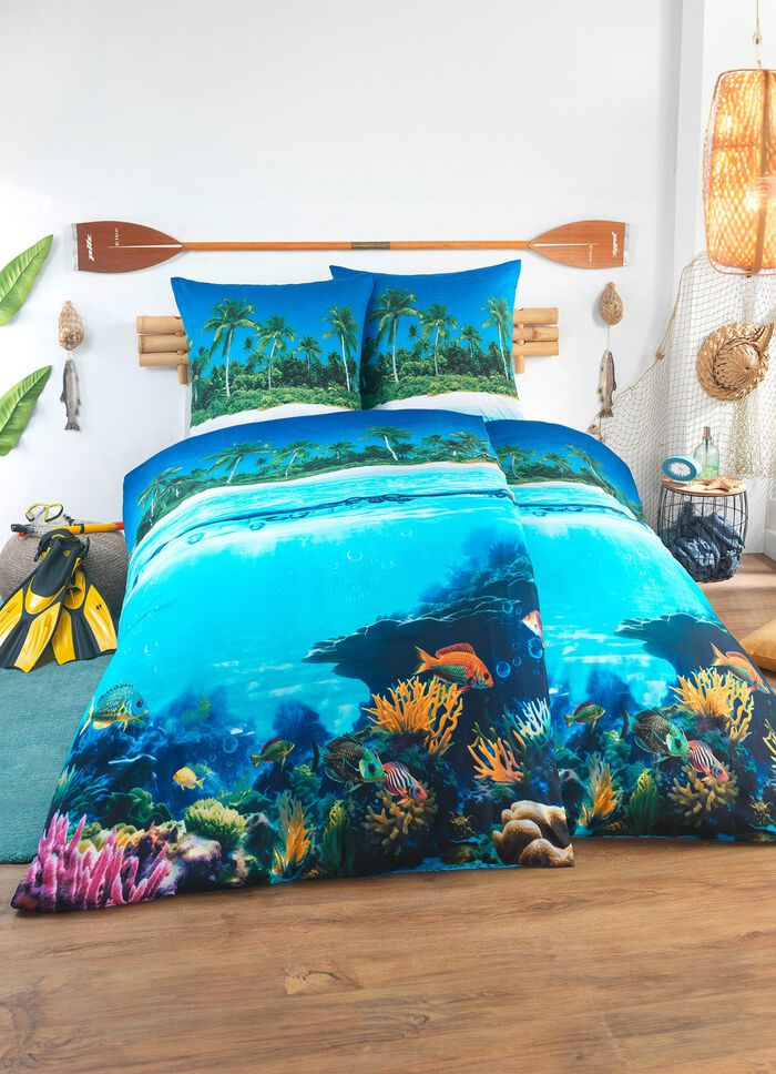 Microfaser-Bettw&auml;sche-Garnitur mit Rei&szlig;verschluss 