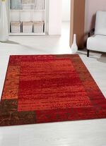 Br&uuml;cken und Teppiche mit zeitlos sch&ouml;n verzierter Bord&uuml;re ROT