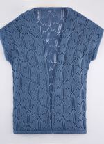 Strickweste mit Ajourmuster 