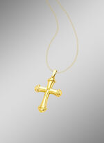 Schön ausgearbeiteter Kreuz-Anhänger mit Diamant 