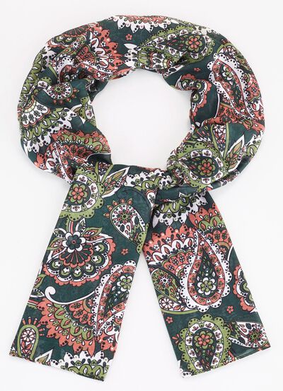 Schal mit Fantasiebl&uuml;ten-Dessin 