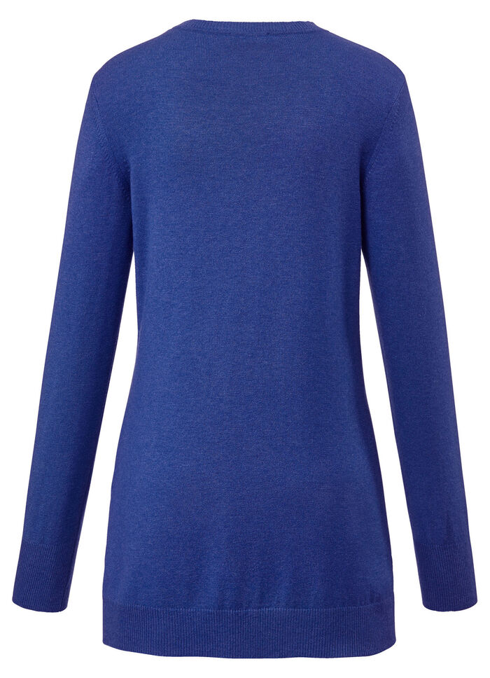 Strickjacke mit Modal  BLAU