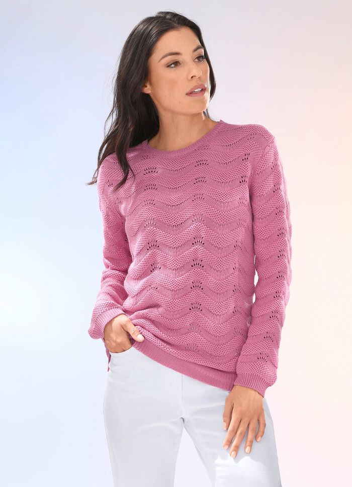 Pullover im Mustermix ROSA