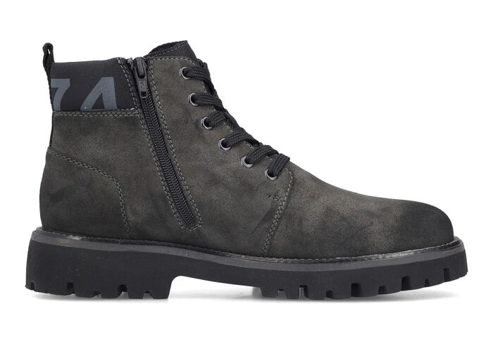 Rieker, gef&uuml;tterte Herren-Boots, Winterschuhe, Weite H, mit Rei&szlig;verschluss ANTHRAZIT