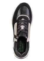 ELENA EDEN, trendige Damen-Sneaker, Weite G, mit herausnehmbarem Fußbett SCHWARZ-KIESEL