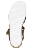 ELENA EDEN, bequeme Damen-Sandalen, Weite H, mit herausnehmbarem Fußbett BRONZE-GOLD