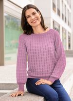 Pullover mit Raglan&auml;rmeln in leichter Ballonform 